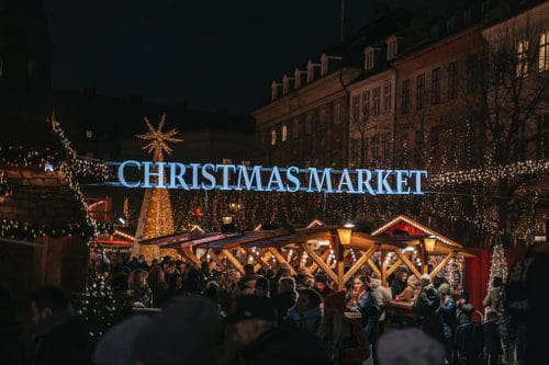 Christmas market Copenhagen Denmark