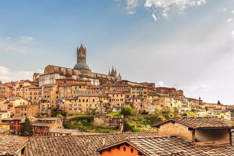 medieval city of siena italy beautiful town