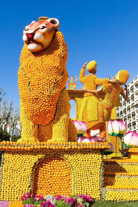 Art made of lemons and oranges in the famous Lemon Festival