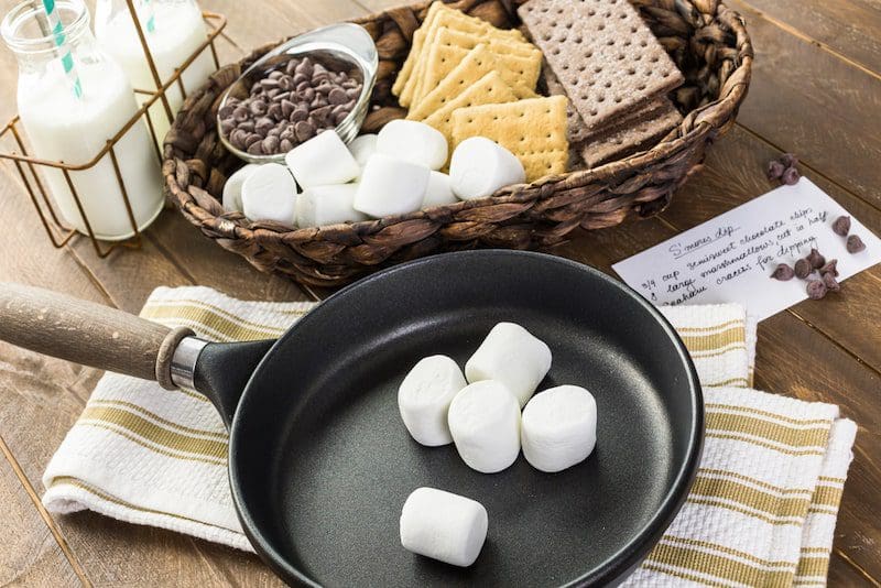 Smores dip with large marshmallows