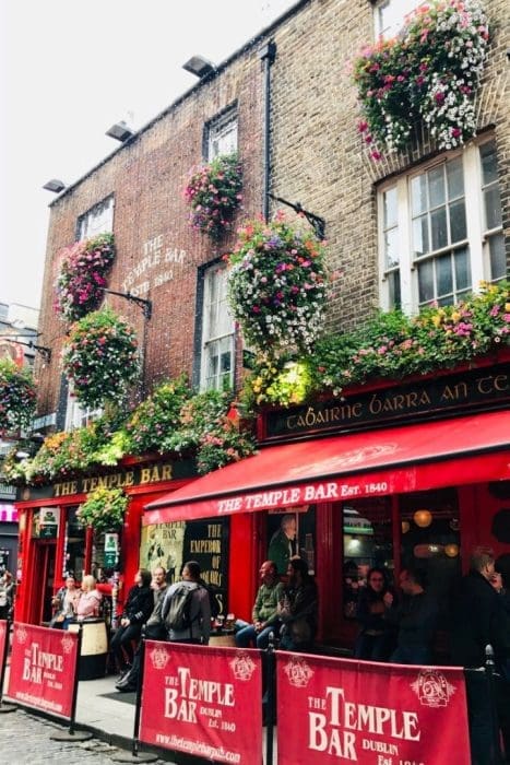 Famous Temple Bar in Dublin Ireland