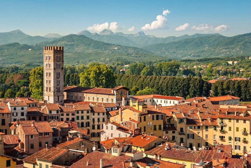 lucca italy scenic view beautiful tuscany