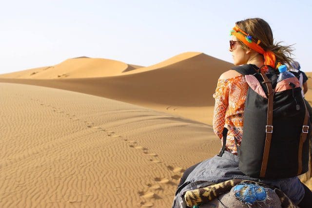 solo travel female desert