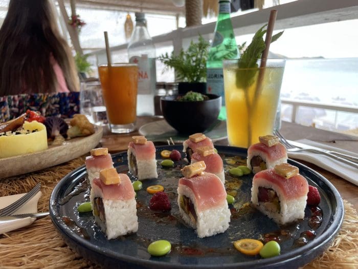 Sushi Foie Gras, Rainbow Café.