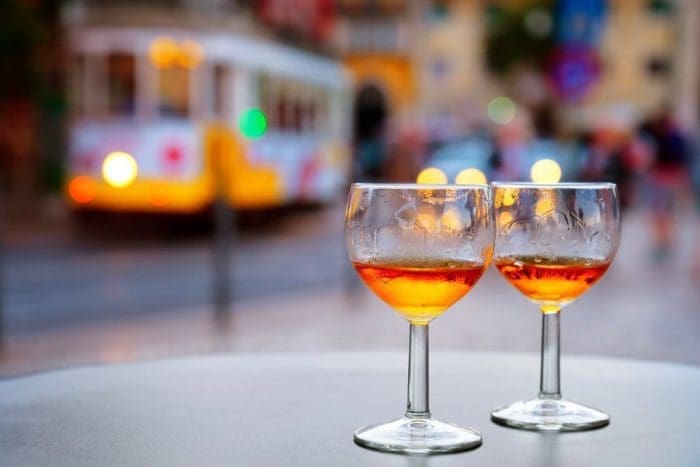 Porto wine tasting at restaurant Lisbon Portugal