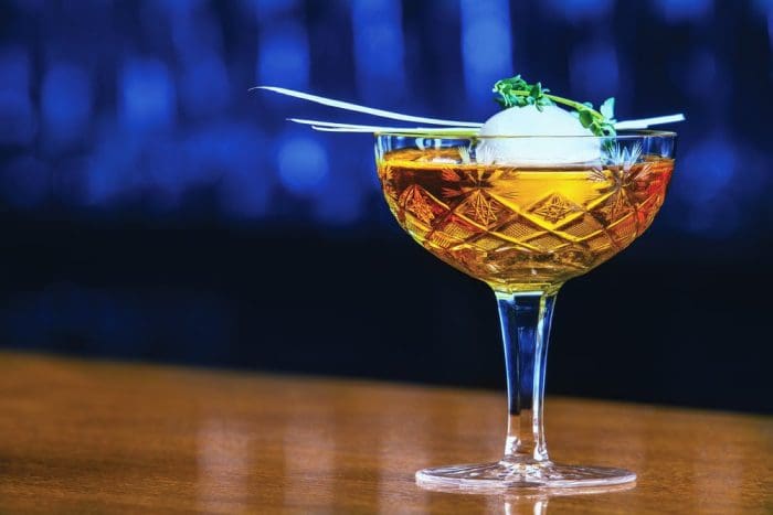 whisky cocktail restaurant table