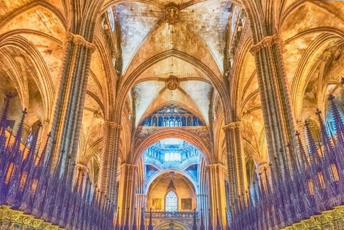Catedral de Barcelona Interior Spain