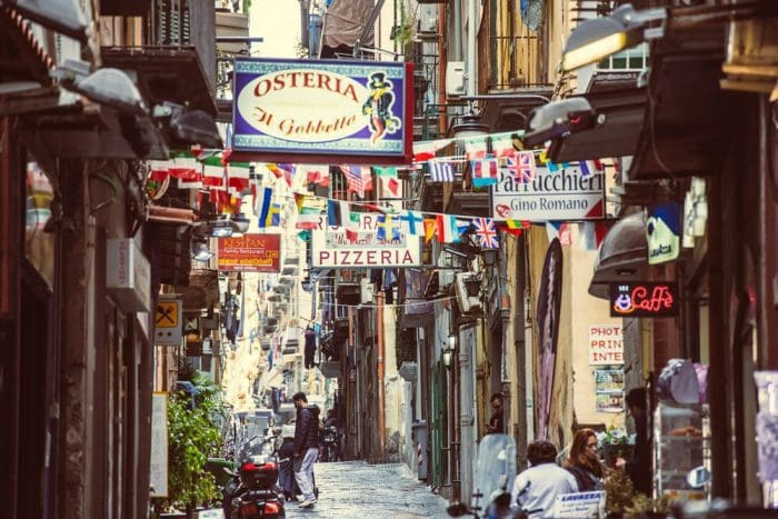 Naples Small street in Naples, Italy