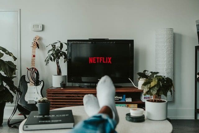 netflix all day lounging wearing jeans white socks