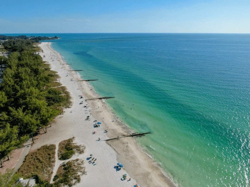 Coquina Beach in Anna Maria Island, Florida