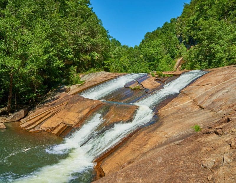 Bridal Veil Falls in Tallulah Falls, Georgia