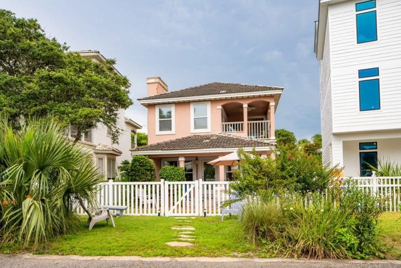 Pastel-colored cottage in Seaside, Florida