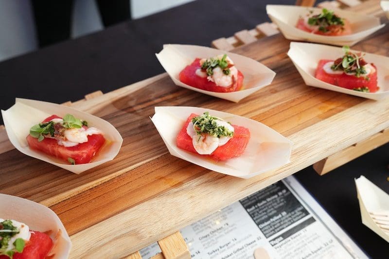 watermelon cocktail party plate