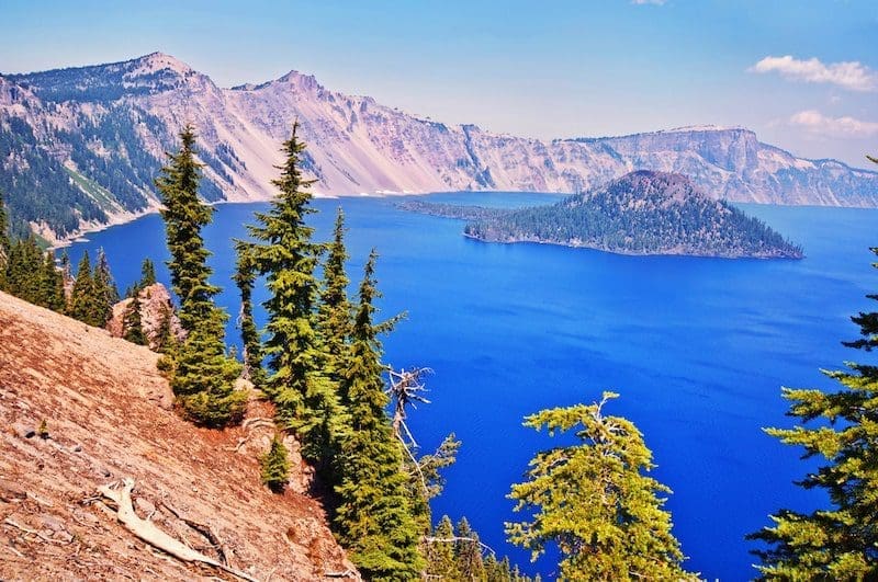 Beautiful view of crater lake