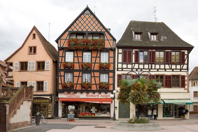 The beautiful half-timbered houses in Selestat