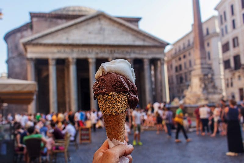 gelato pantheon Rome Italy