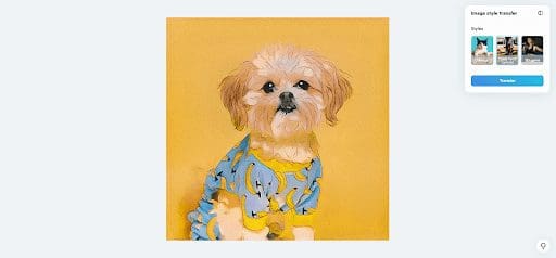 illustrated photo of cute small dog with clothes yellow background photo editor
