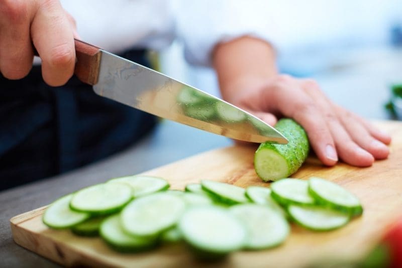 chopping food