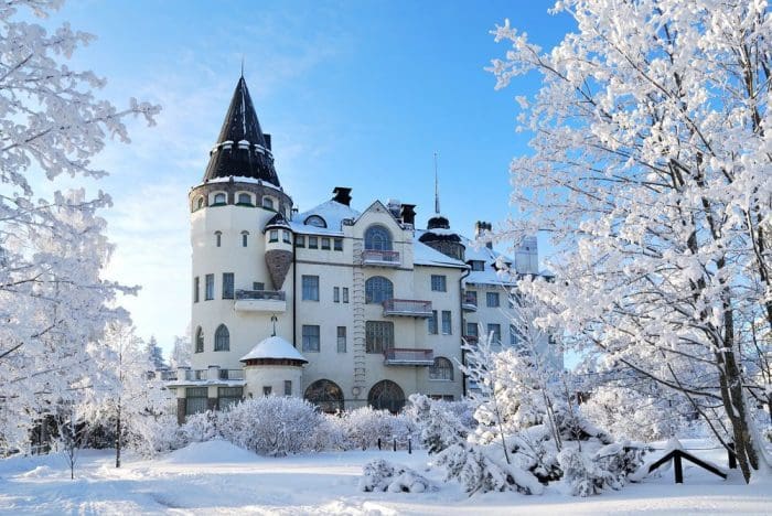 Imatra, Finland, in winter
