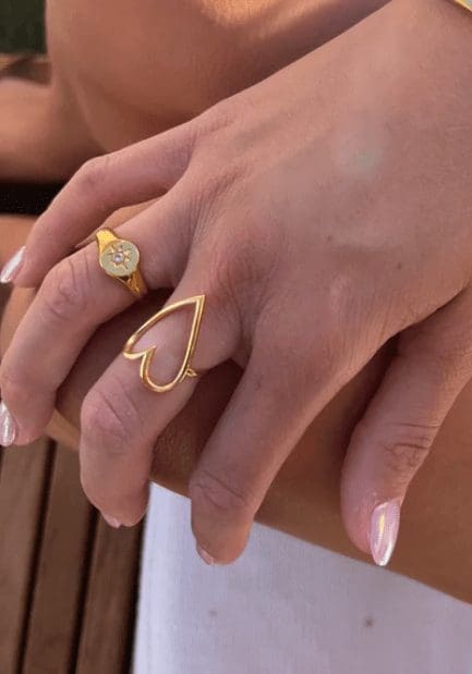 heart ring gold