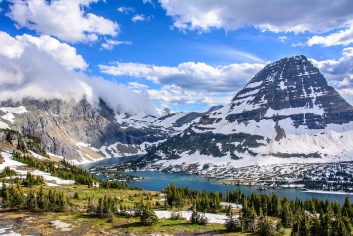 Hidden Lake in Glacier National Park Montana USA
