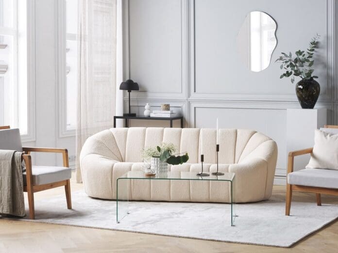 Boucle Couch Sofa off white