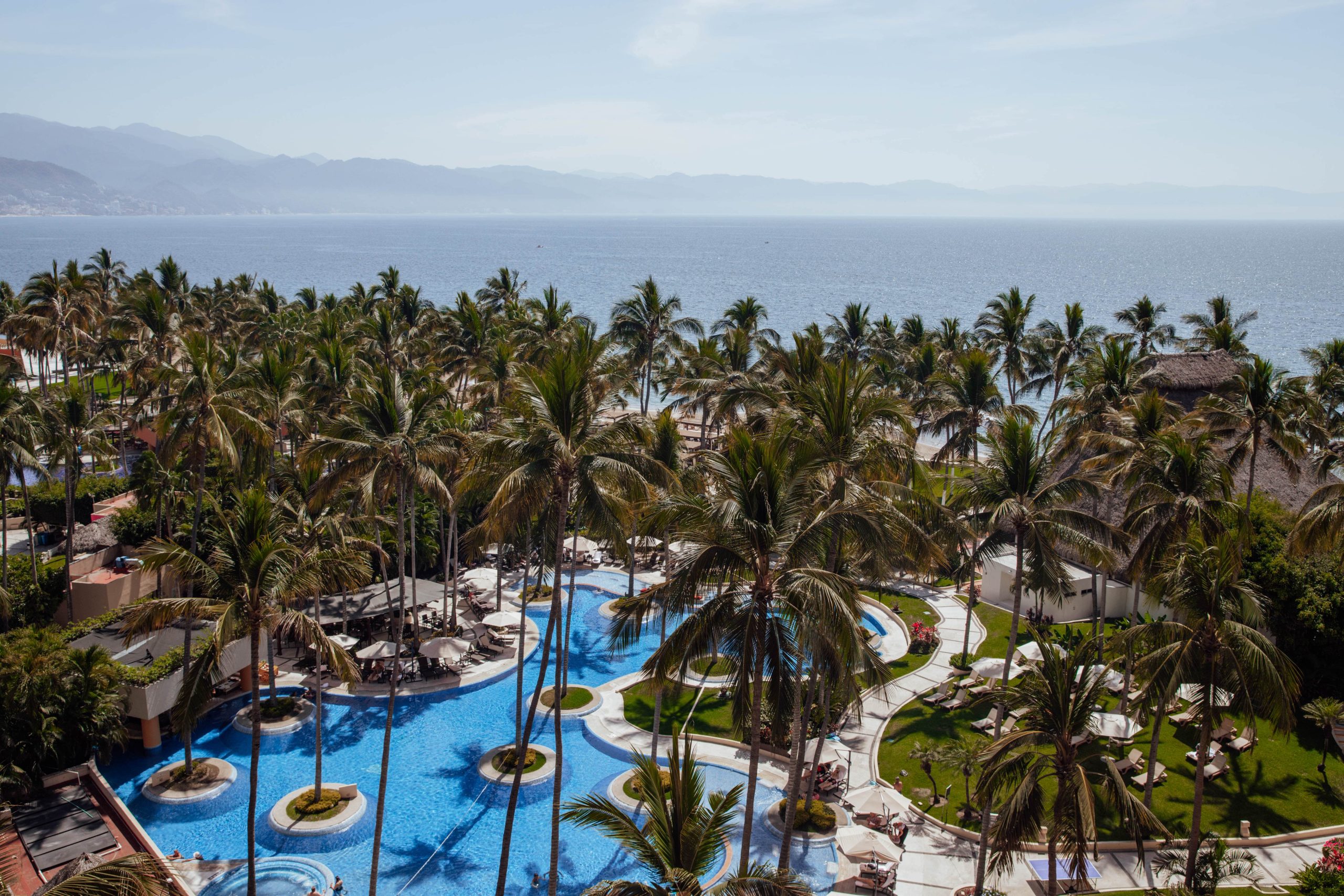 Westin Puerto Vallarta pool palm trees