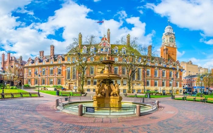 View of town hall in Leicester