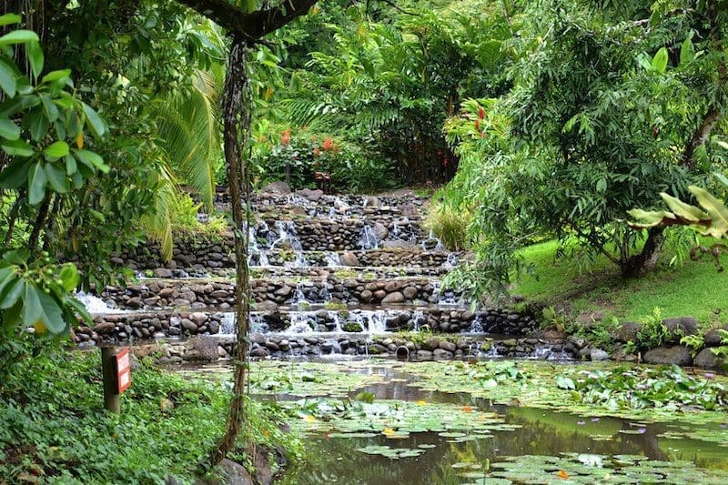 waterfall in Tahiti French Polynesia