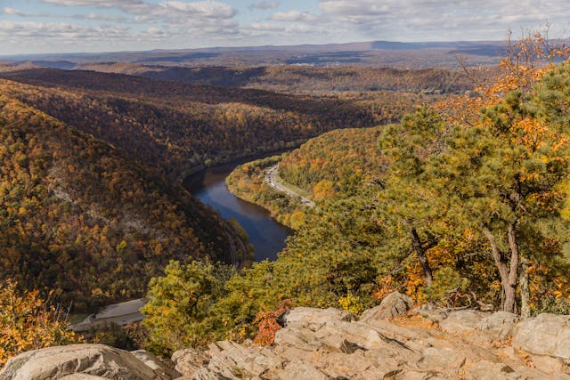 Delaware Water Gap at Mount Tammany in Fall