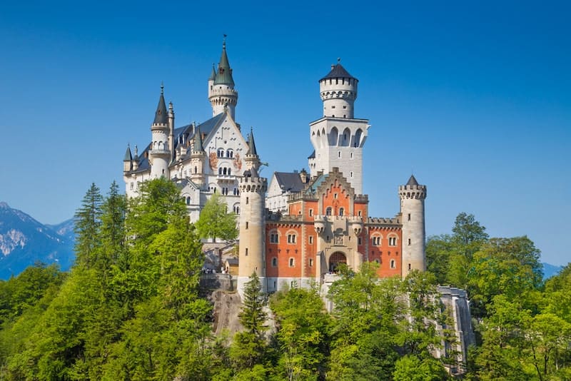 Beautiful view of world famous Neuschwanstein Castle