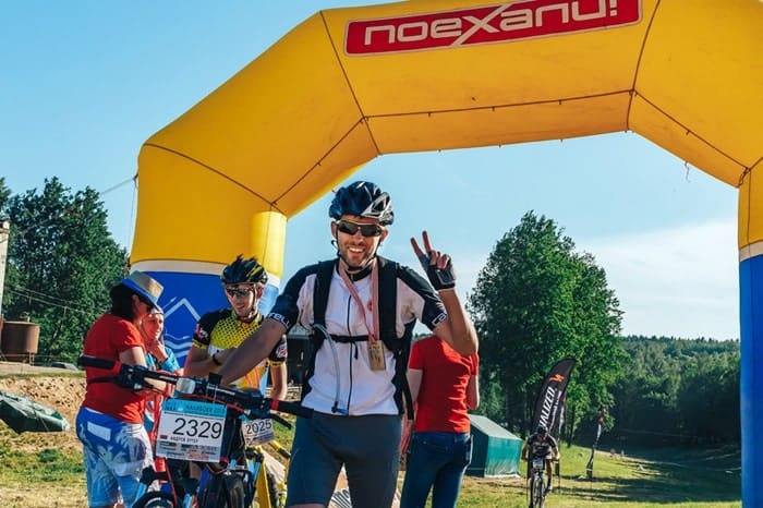 bike inflatable cycling marketing